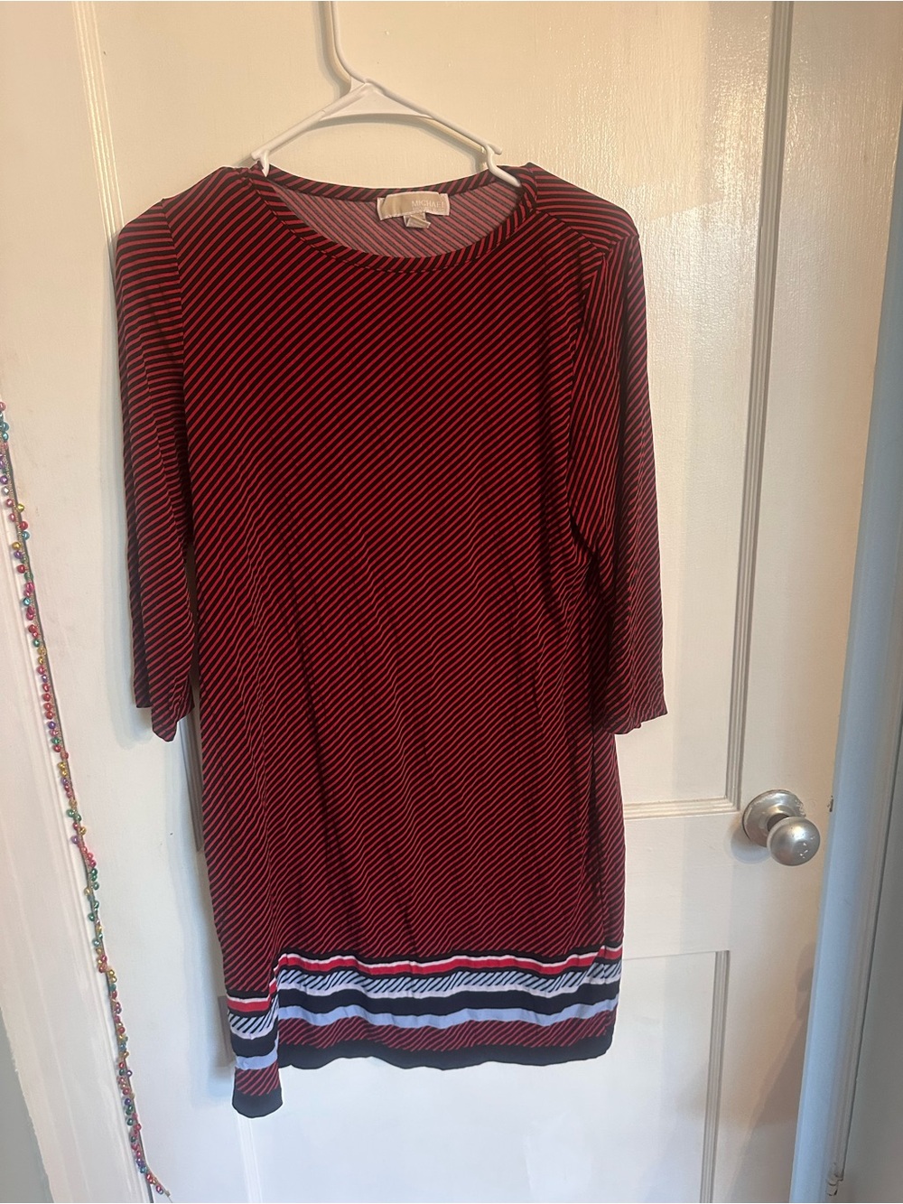 Michael Kors M Women’s Red Striped Dress